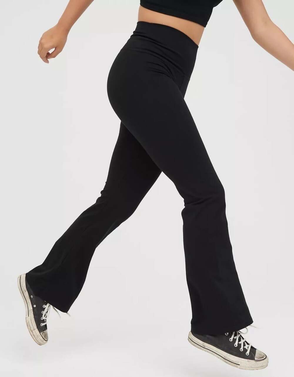 Offline by Aerie OG Super Flare Foldover Hi-Rise Leggings - XS Short Black NWT